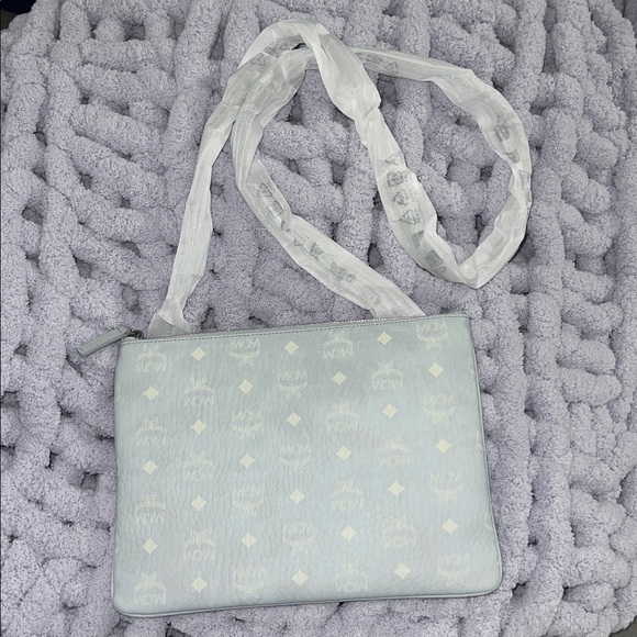 MCM Visetos Original Medium Crossbody Pouch.